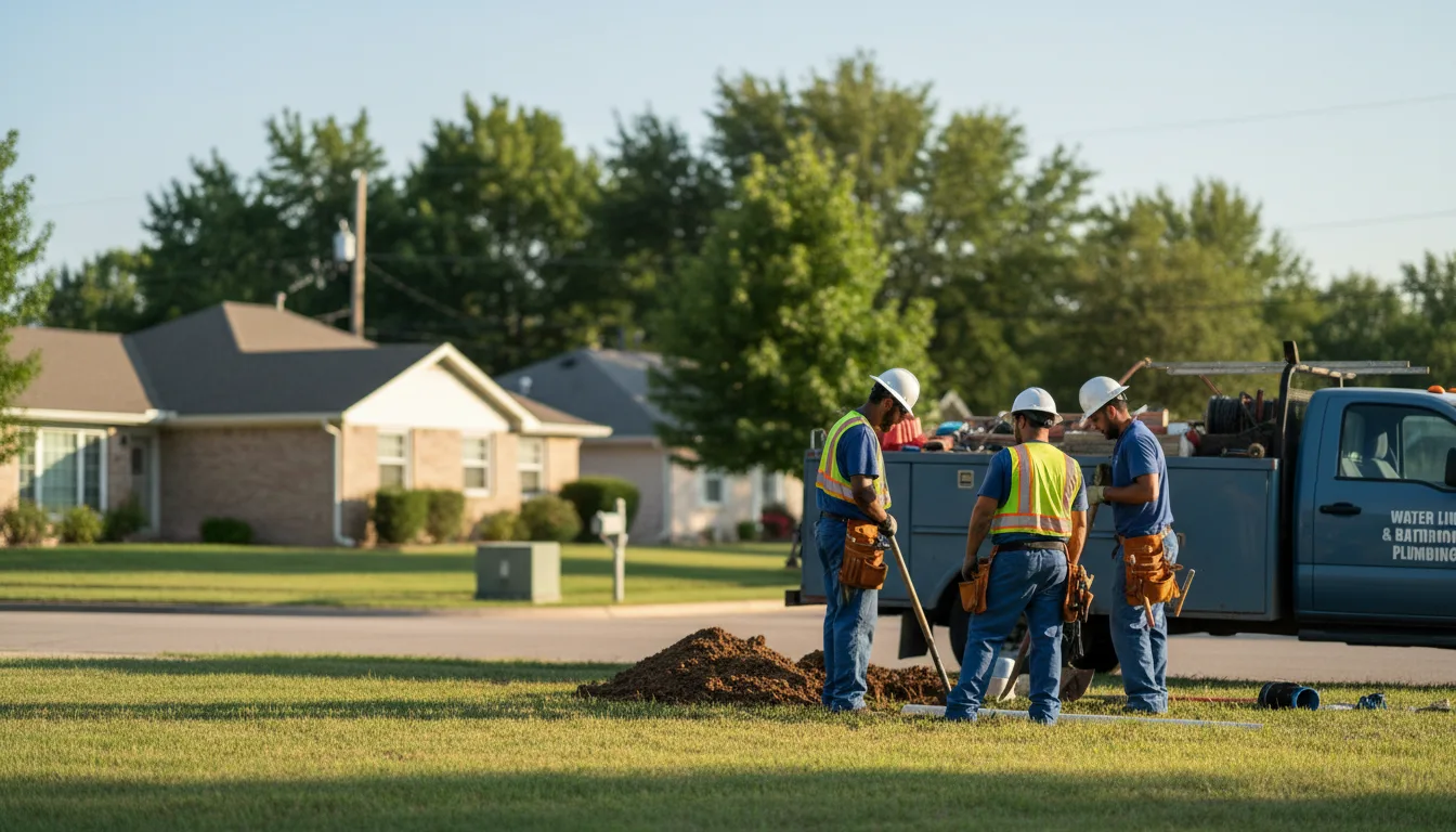 Residential water line and bathroom plumbing service in Traverse City, MI
